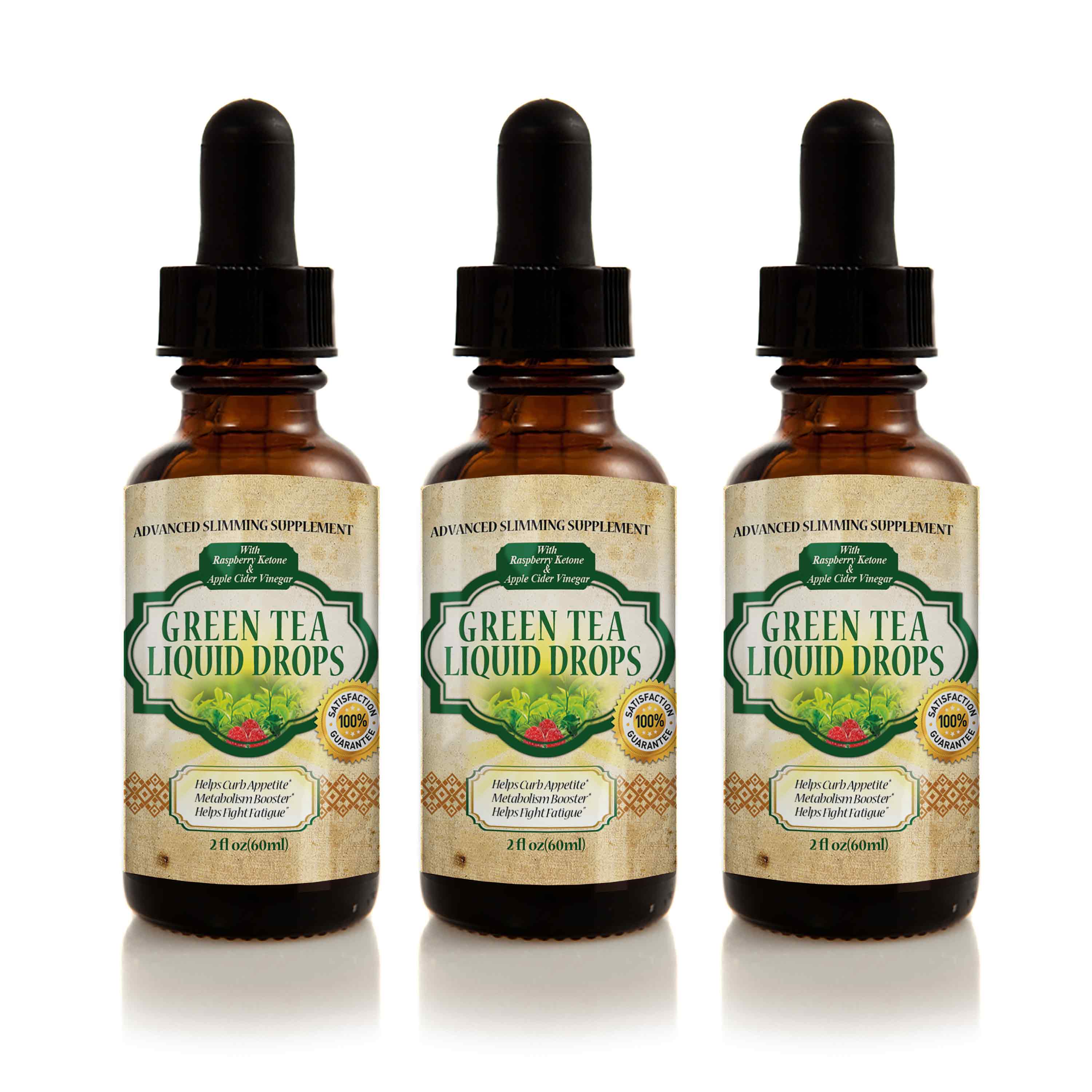 Totally Products - Wholesale Oral supplement/vitamin - Green Tea Liquid Drops - 3 bottles1