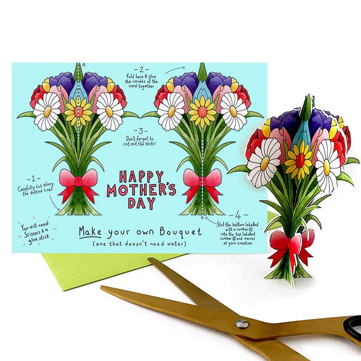 Carte pour la fête des Mères « Make your Own Bouquet » pour la vente par Yeti Cards & Gifts
