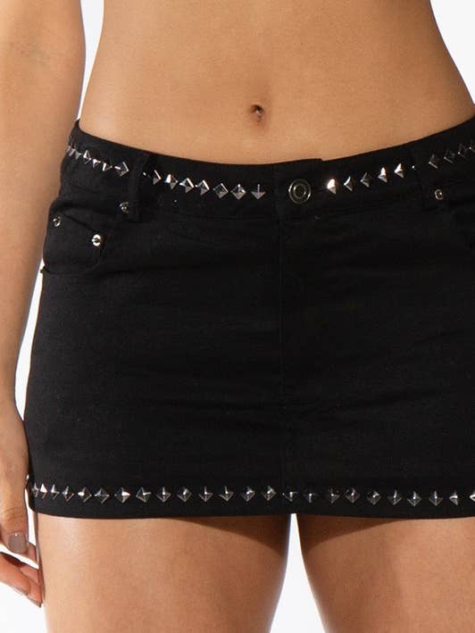 Minirock mit Nietenbesatz für den Großhandel von Rehab Lab