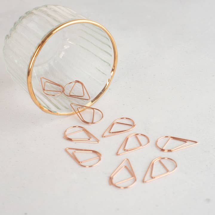 Teardrop Paper Clips in Rose Gold for wholesale by Make Life Easy Planner
