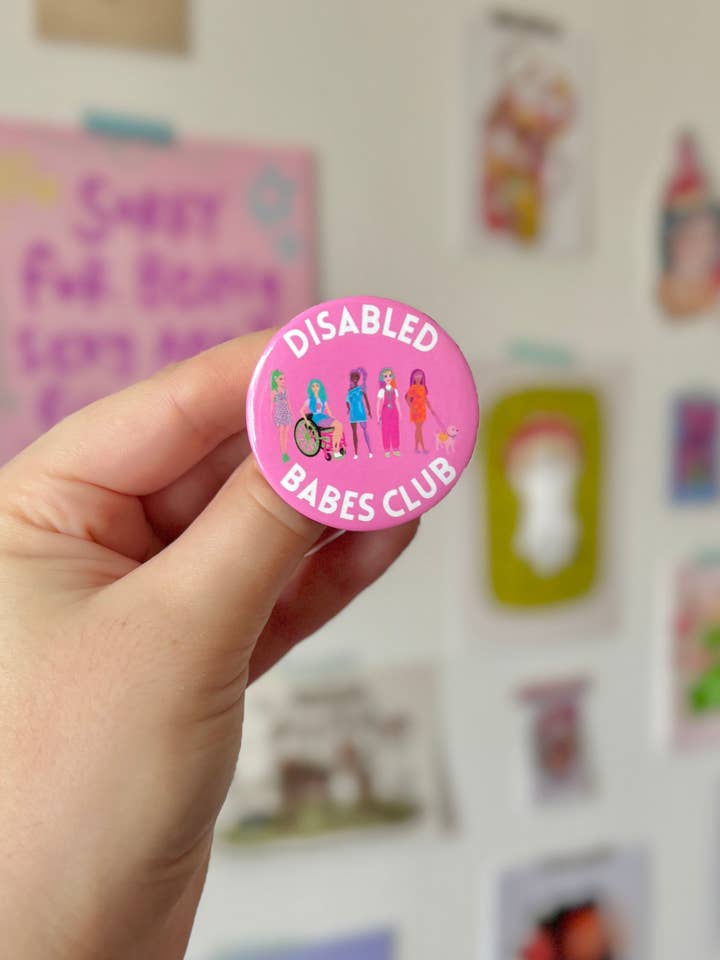 Disabled Babes Club - Badge for wholesale by Crafted in chaos