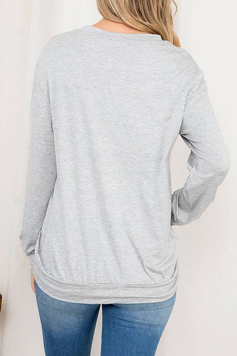 ROUSSEAU - Wholesale Tunic - Women's - SEQUIN MOOSE PRINT LONG SLEEVE TOP9