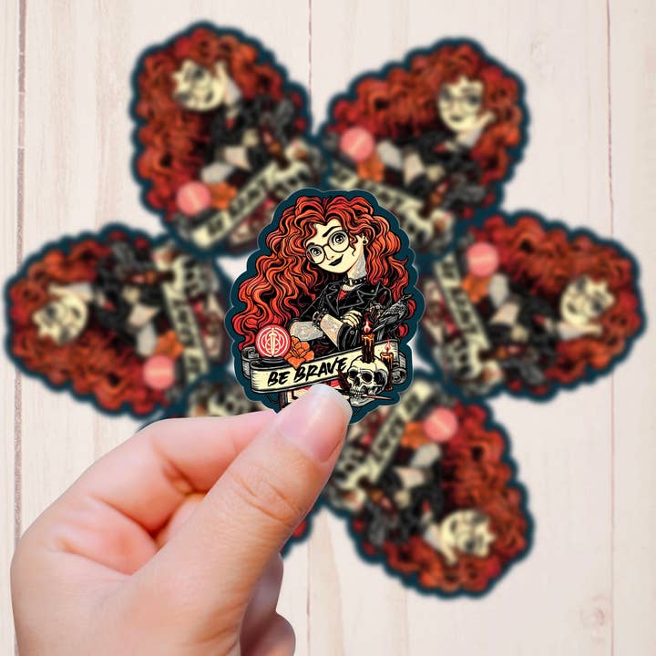 Goth Punk Princess, Merida, Vinyl Sticker for wholesale by Graceful Darkness, LLC
