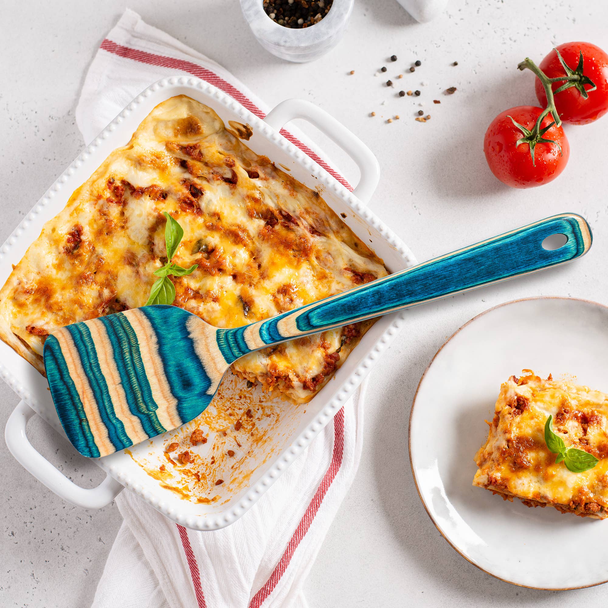 Totally Bamboo - Wholesale Spatula/Turner - Baltique® Mykonos Colorful Wooden Spatula, 12.5"0