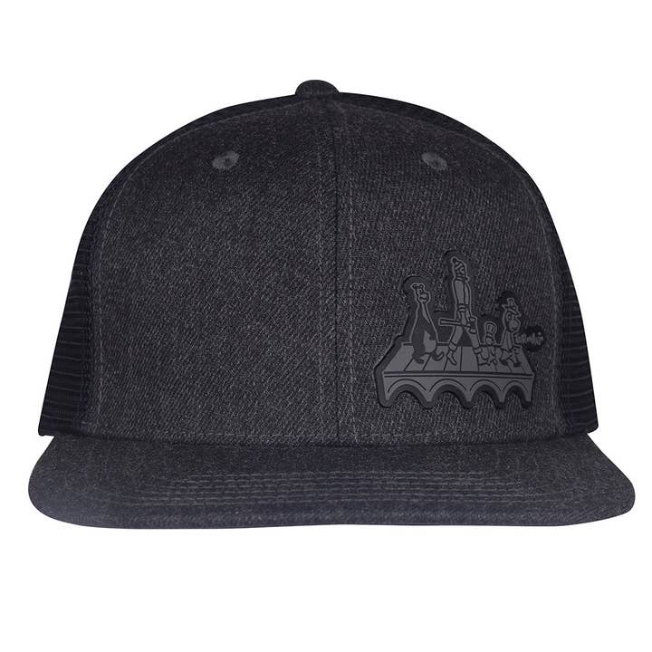 MN Abbey Road Flat Bill Hat - Charcoal/Black for wholesale by Adam Turman Artwork Co