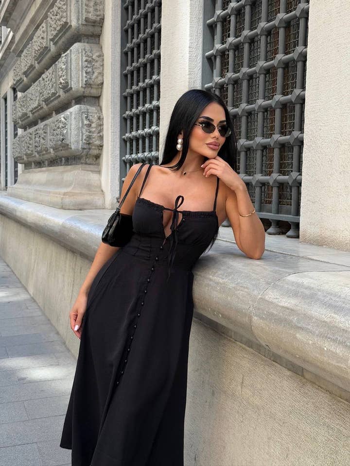 Standpoint Top - Vente Robe – femme - Robe mi-longue Riviera Charm à lacets inspirée de l'été - 1202