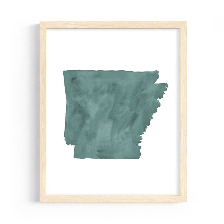 stampa ad acquerello dell'Arkansas per la vendita all'ingrosso da parte di traveldashery