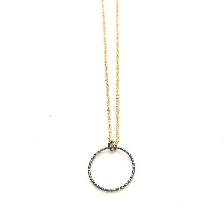 LJ Sonder - Wholesale Pendant/Charm Necklace - Margo-L - sterling silver necklace with laser cut circle