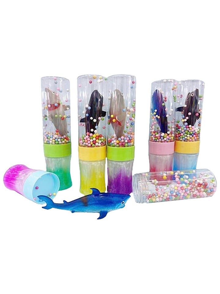 Shark Figurine Colorful Foam Ball Slime Tube for wholesale by Cap Zone