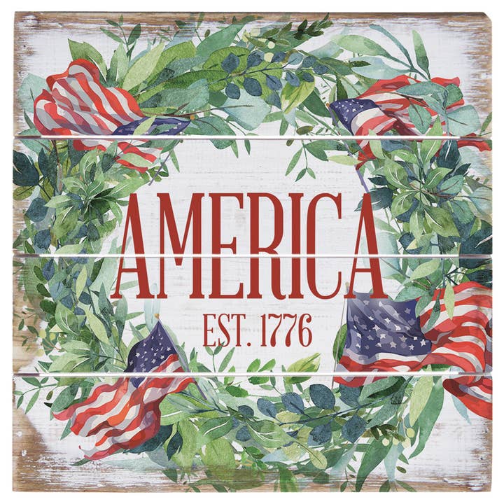 America 1776 Wreath - Perfect Pallet Petites for wholesale by Sincere Surroundings