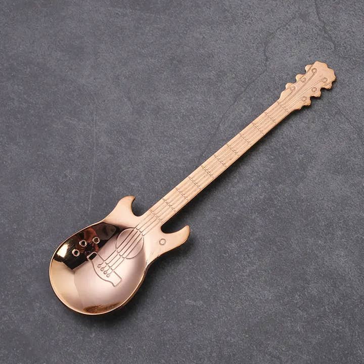 Sostraw & SmartThings - Wholesale Table Spoon (Cutlery) - Guitar Shape Spoon - 4 available colors4