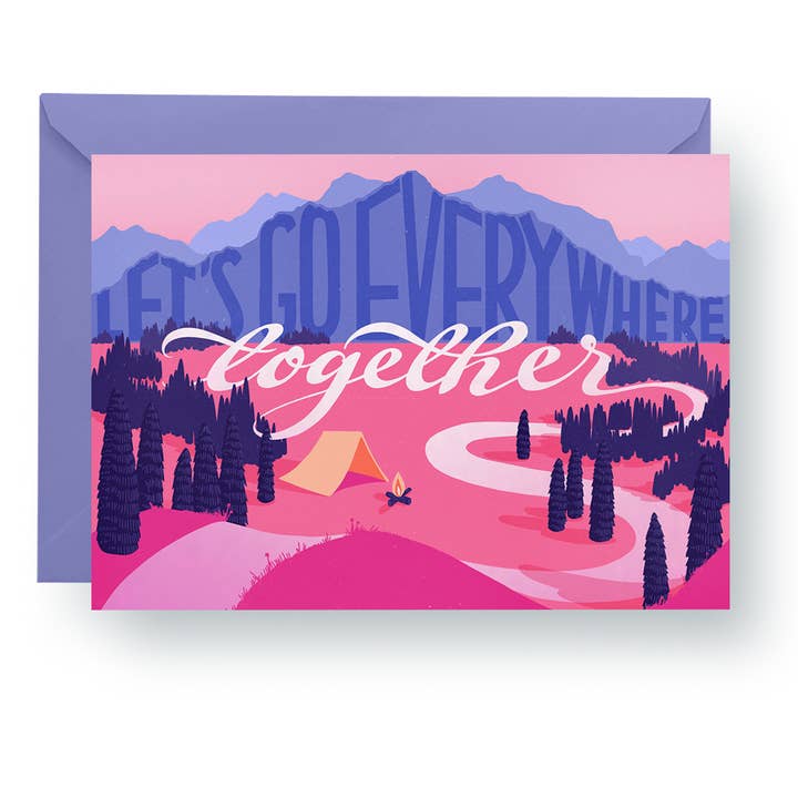 Let’s Go Everywhere Together - A2 Card for wholesale by hey, alissandra