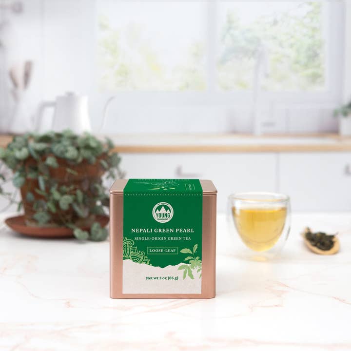 Perle verte népalaise biologique pour la vente par Young Mountain Tea