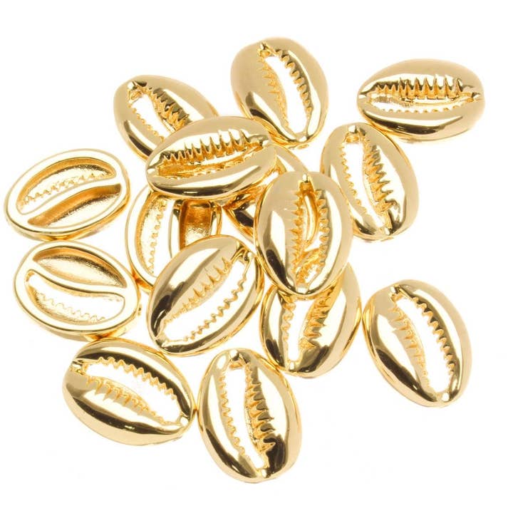 Jewel Pledge - Wholesale Individual Charm/Pendant - Cowrie and Conch Shell Spacer Charms Jewelry SPG14290