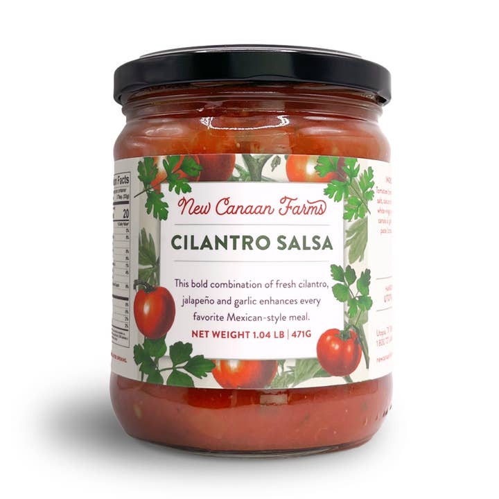 Pack de boîtes de salsa de coriandre pour la vente par New Canaan Farms