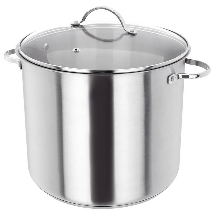 Dommer Essentials, 28cm Glas Låg Stockpot, 13L for engroshandel hos Judge UK