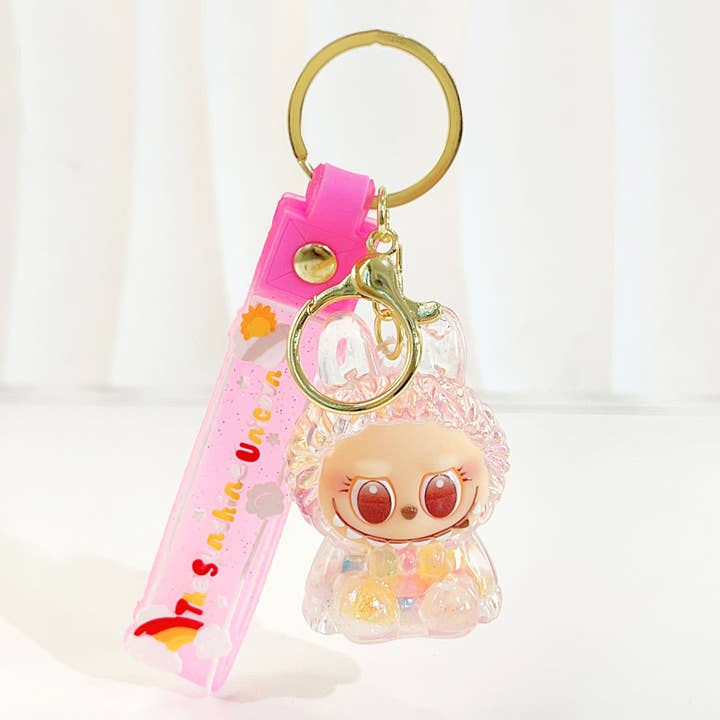 MKS America - Wholesale Keychain - Women's - Cute 3D Rabbit Keychain with Glitter and Wristlet Bag Charm14