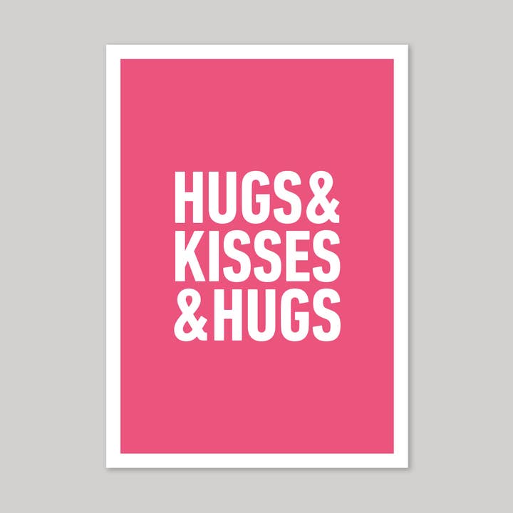 Hugs & Kisses & Hugs Greeting Card for wholesale by Icon