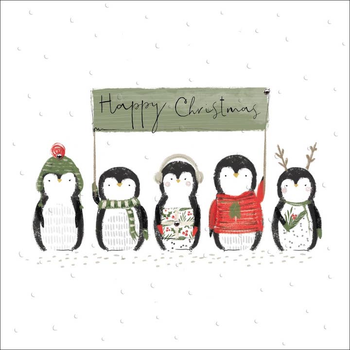 Vrolijk kerstfeest, handgemaakte wenskaart voor wholesale door The Handcrafted Card Company