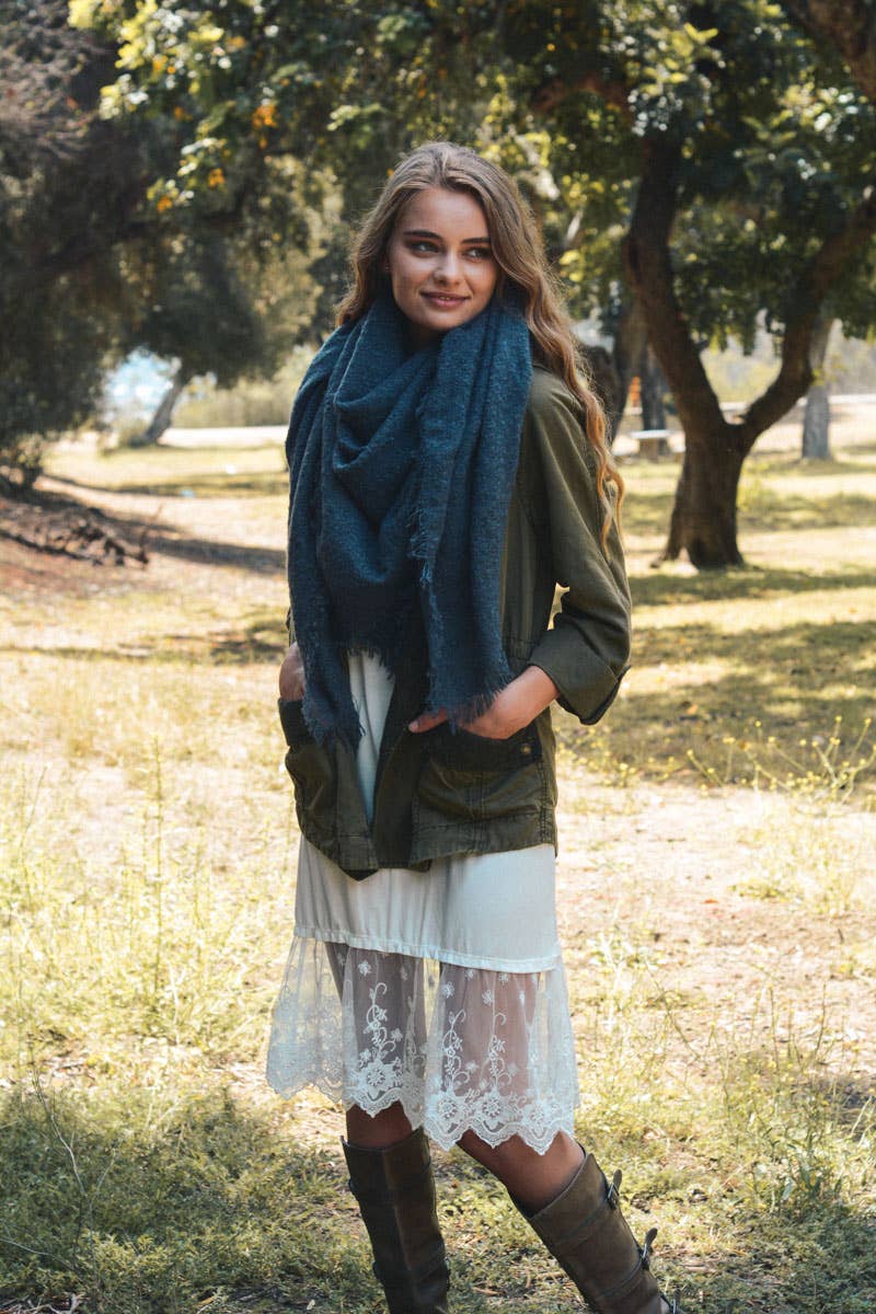 Leto Accessories - Wholesale Scarf - Women's - Cozy Mohair Square Scarf – Openwork Blanket Wrap ❄️🧶3