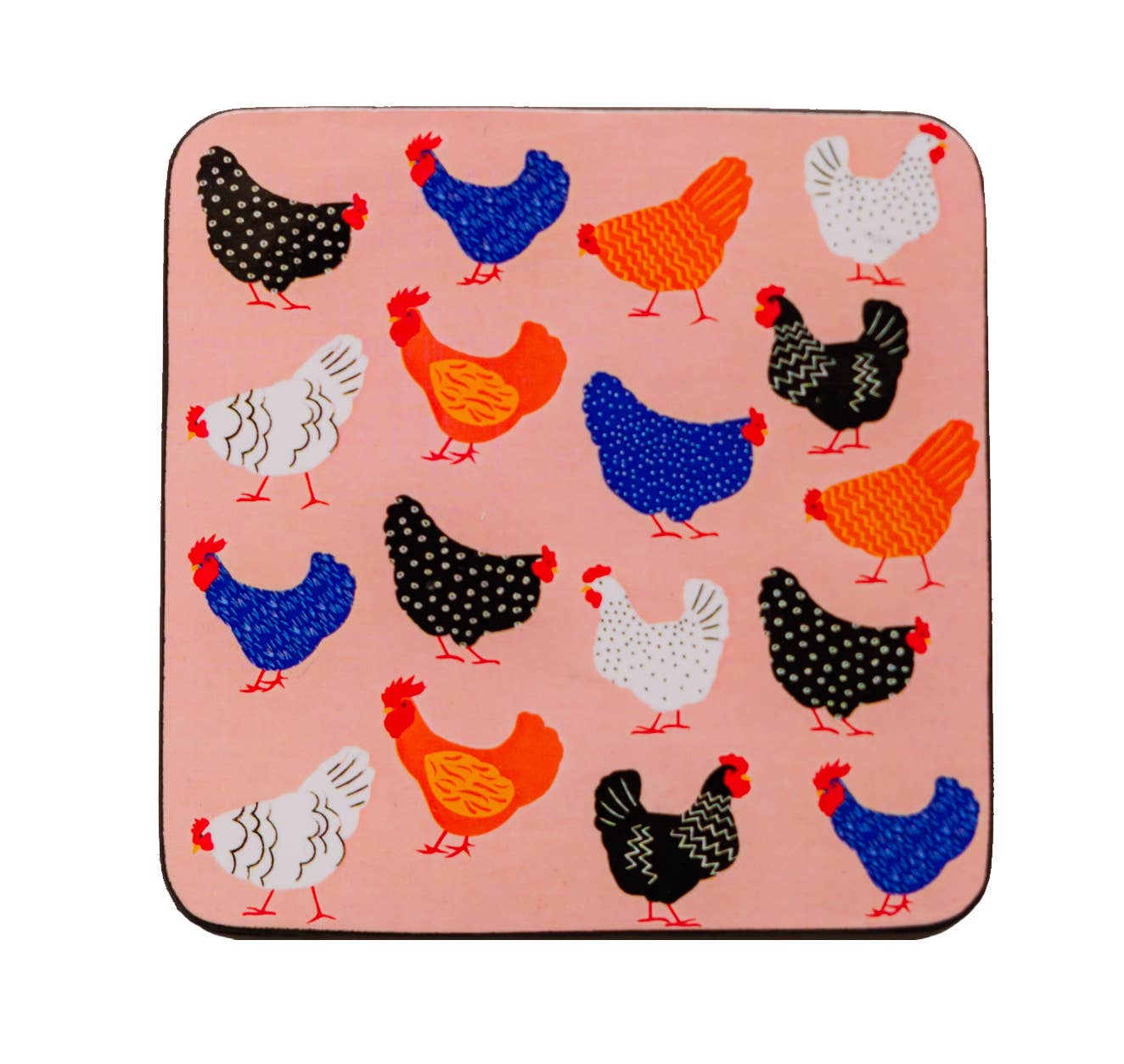 Allgifts Australia - Wholesale Coasters - Coasters (set of 4) - Bright Hens