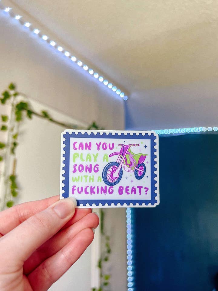 Can You Play A Song With A Beat Sticker for wholesale by Scarlet’s Freckles