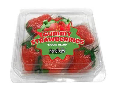 Grandpa Joe's Candy Shop - Wholesale Gummy - Raindrops Gummy Liquid Filled Strawberries, 8ct Display1