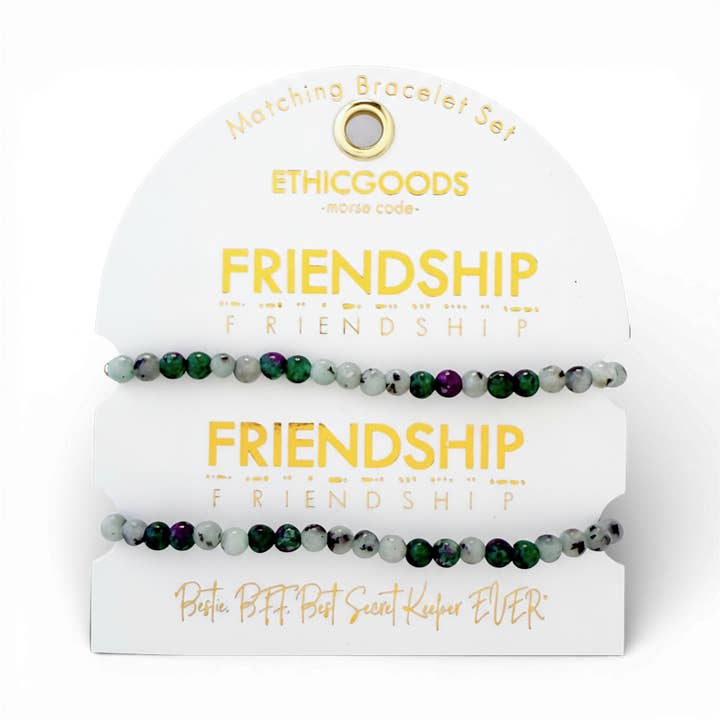 Morse Code Matching Set | FRIENDSHIP for wholesale by ETHICGOODS