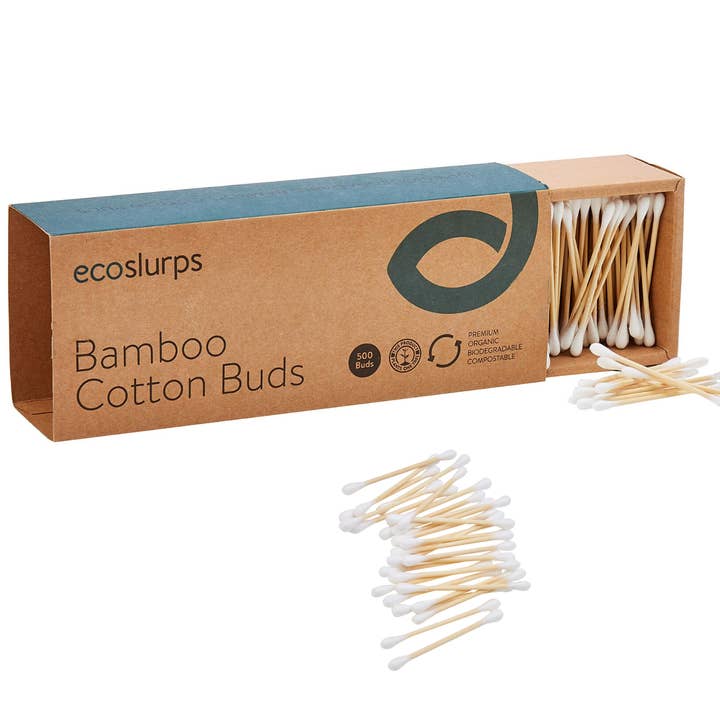 White Bamboo Cotton Buds - Eco friendly cotton swabs EcoSdlurp for wholesale on Faire5
