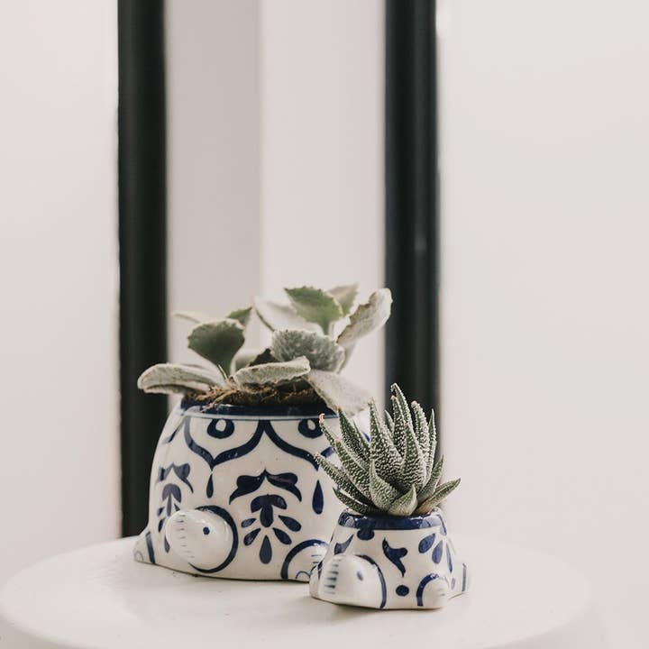 Matr Boomie Fair Trade - Wholesale Plant Pot - Lalita Mama Turtle Succulent Planter - Hand Painted1