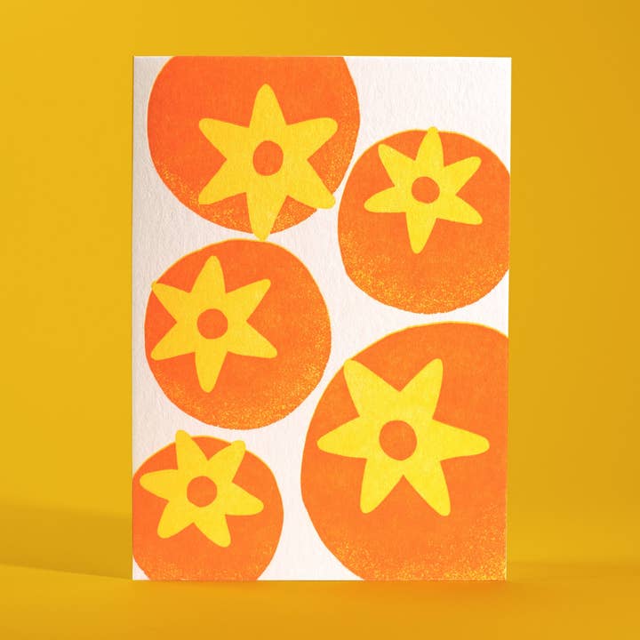 Carte de vœux imprimée en typographie kaki pour la vente par Half Pint Studio