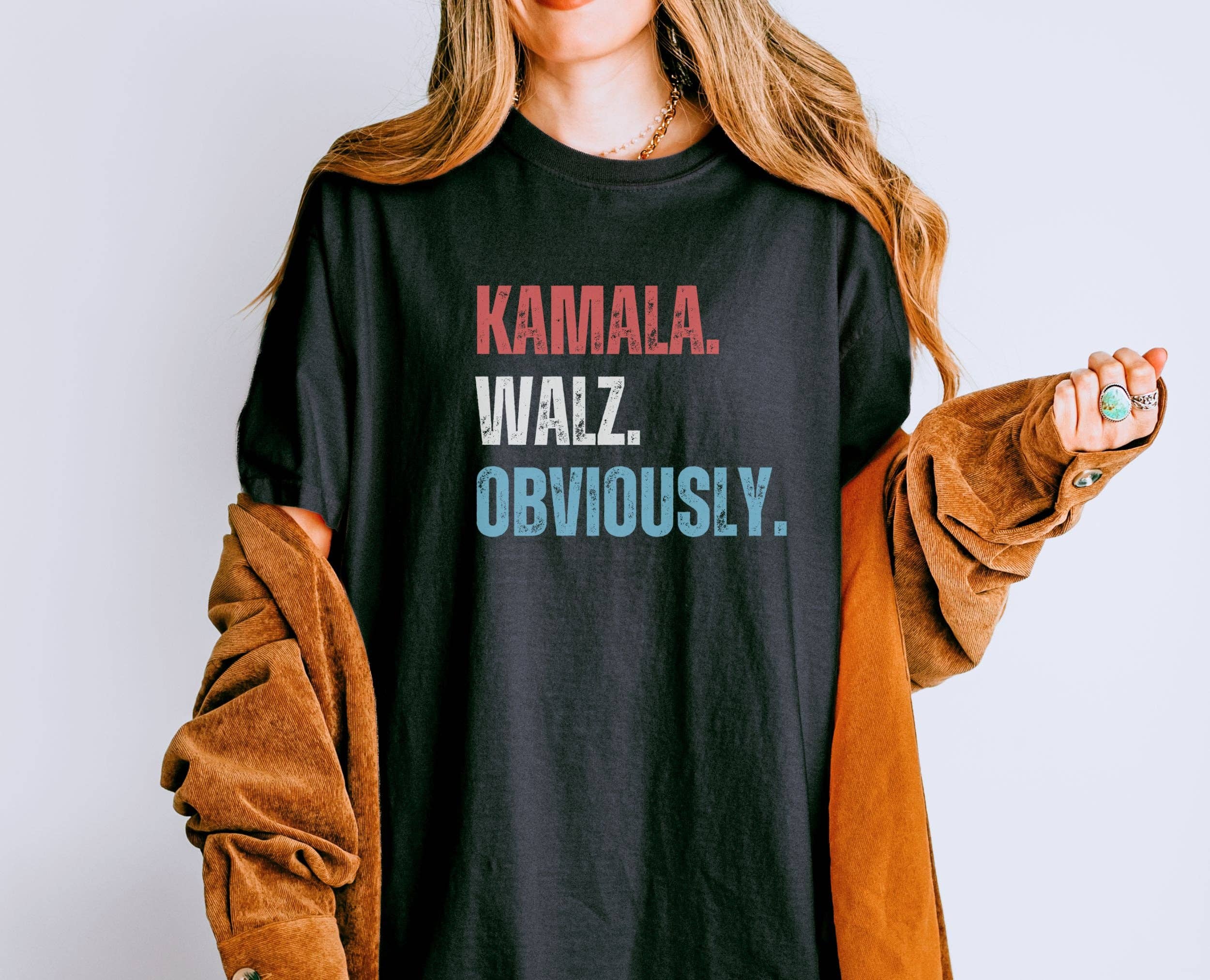 NVC Ecommerce LLC - Wholesale T-Shirt (Graphic) - Women's - Kamala Harris Walz Obviously shirt, Madam President T-Shirt0