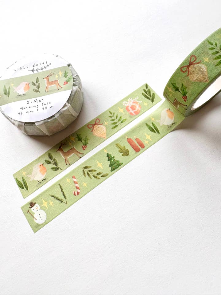 Washi tape - Jul for engroshandel hos Nikki Dotti