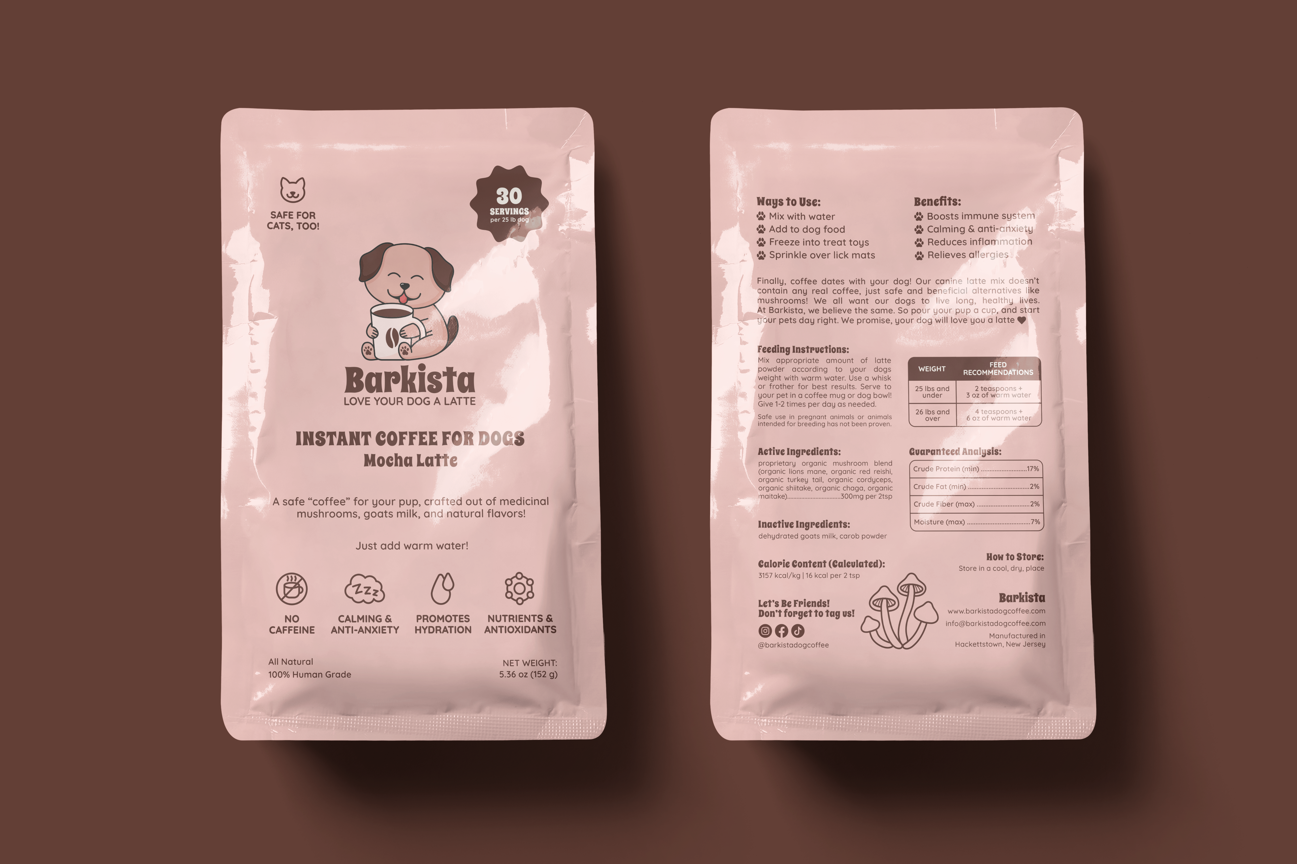 Barkista - Wholesale Pet Treats - Dog - Mocha Latte Instant Dog Coffee3