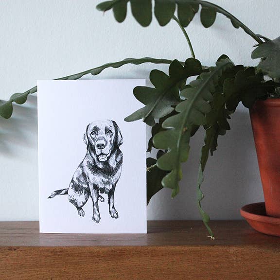 Labrador Dog Animal Greeting Card - Cute Dog Birthday Card for wholesale by Strange Goods