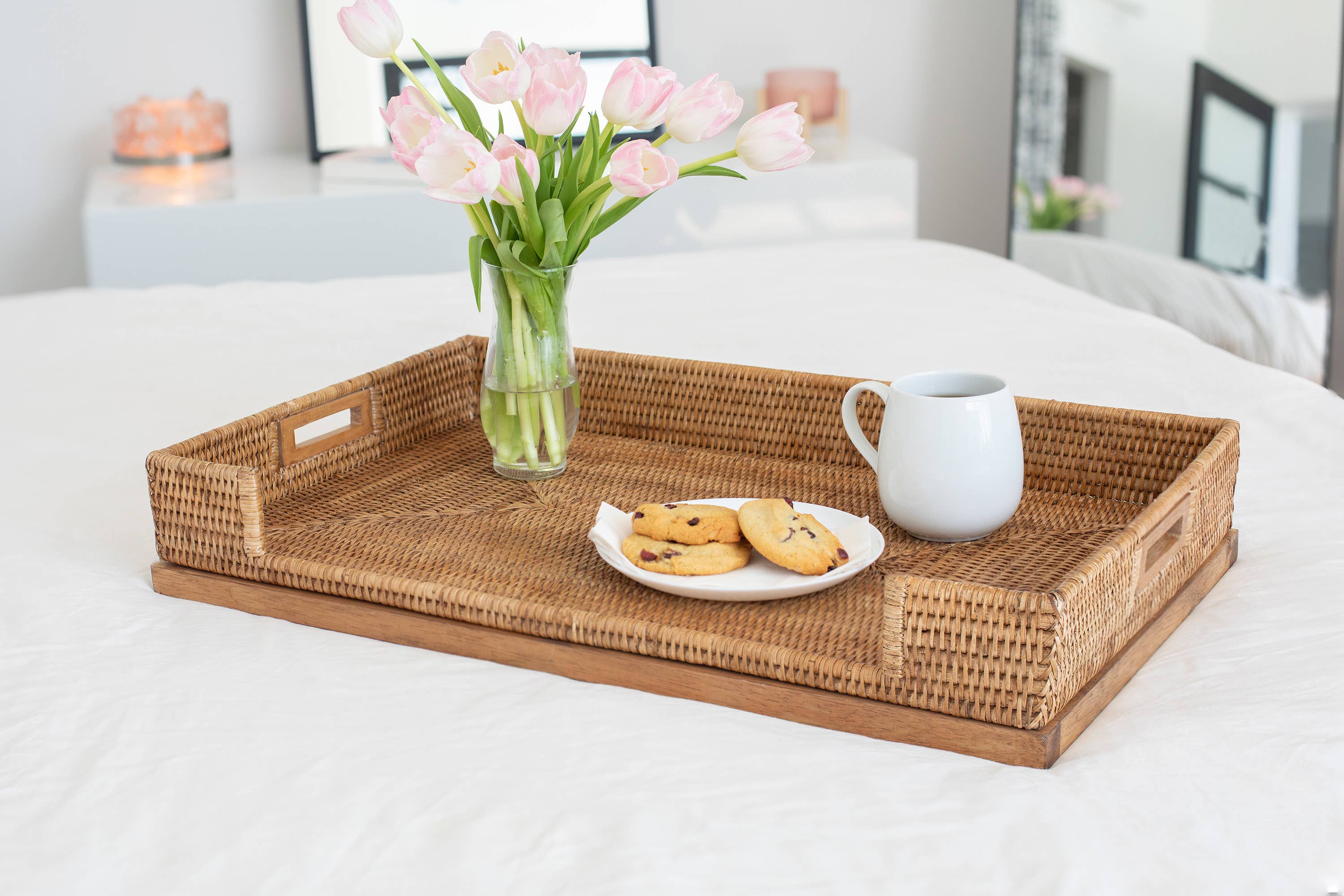 Artifacts Trading Company - Wholesale Serving Tray - Rattan Breakfast Tray Table – Folding Serving Tray8