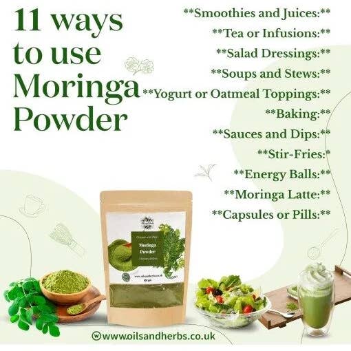 Oils and Herbs UK – wholesale Protein/superfood powder – Organic Moringa Powder - 100% Natural1