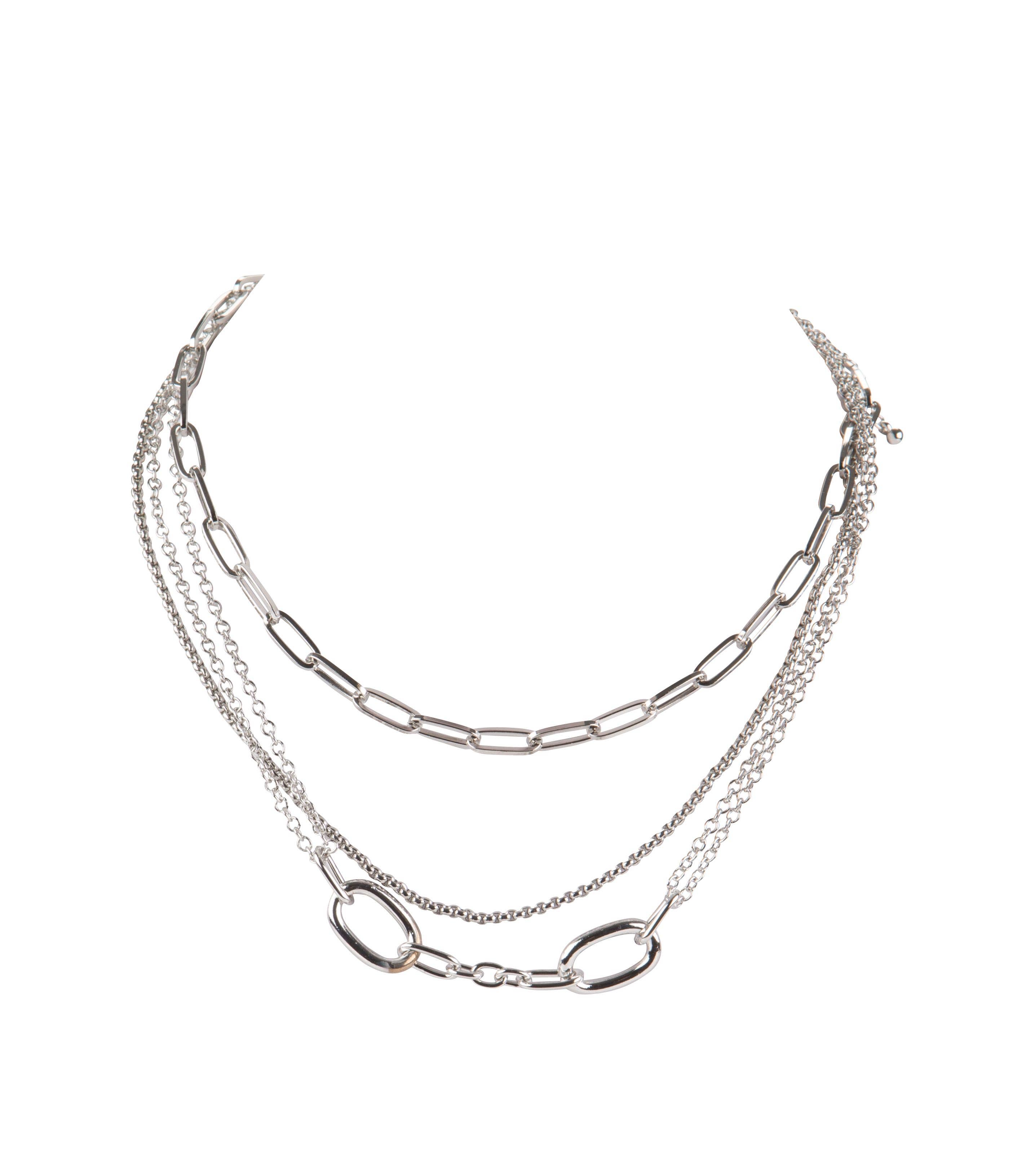 Kaleidoscope Accessories - Vente Collier maille et chaîne - Collier chaîne à maillons ovales superposés1