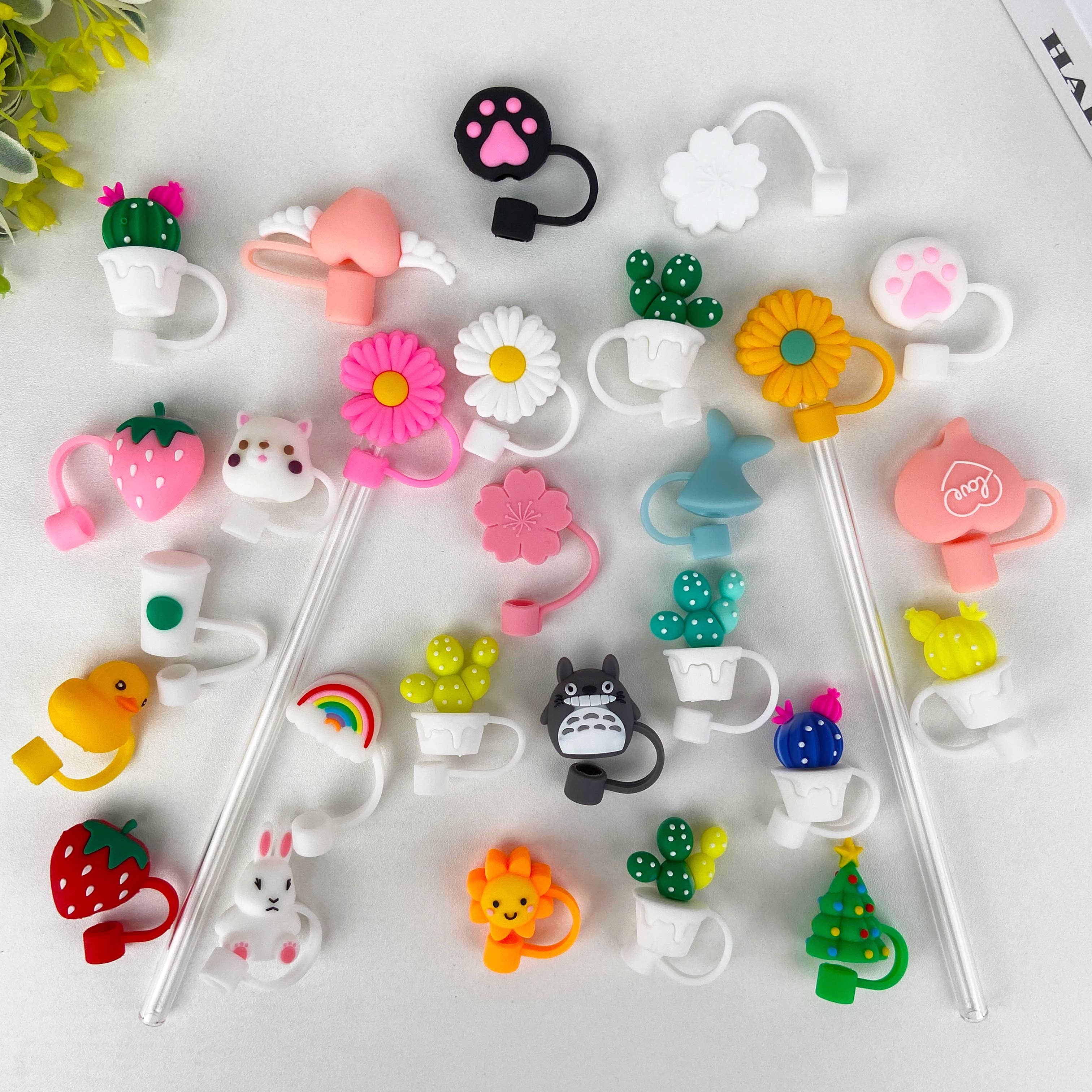 SoapElenGlen - Wholesale Drinking Straw - Cute dustproof drinkware straw plug straw cover straw cover15