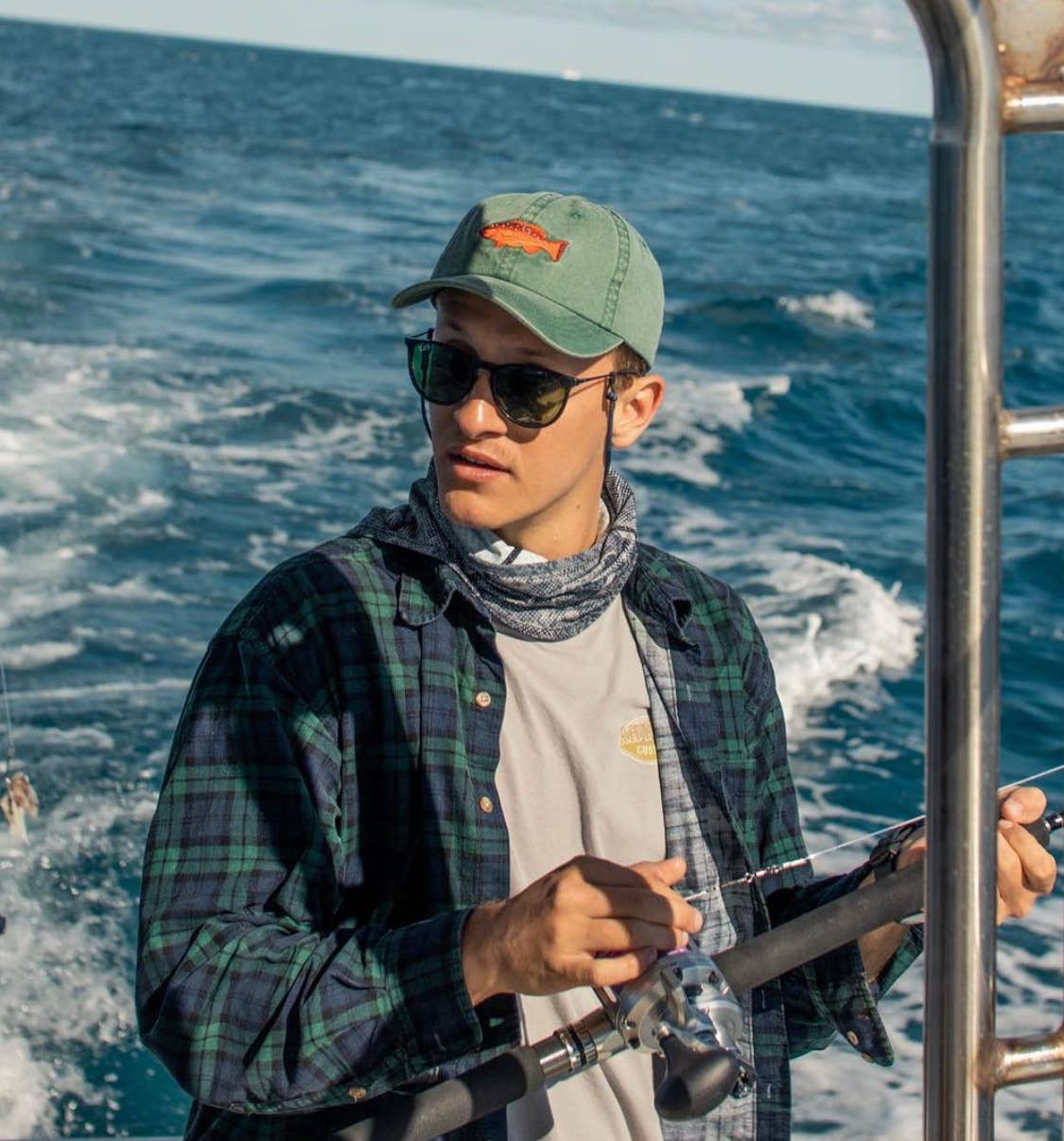 Pallion Point - Wholesale Baseball Cap - Unisex - Coral Trout Fish Lid | Cotton Dad Cap in Green3