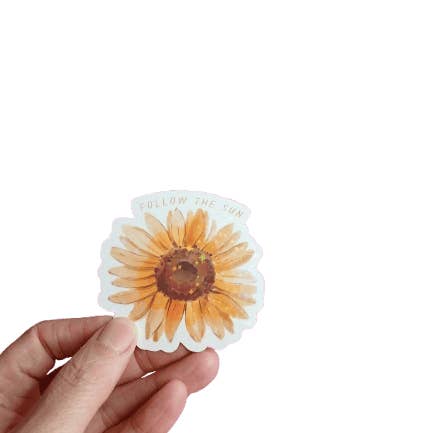 Holographic Sunflower Sticker for wholesale by Shop LD