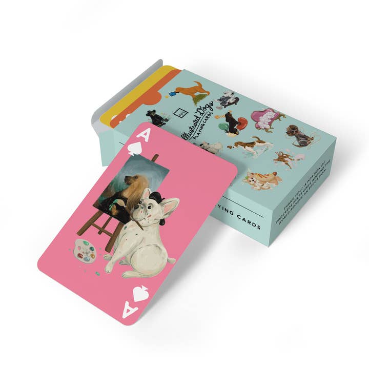 Illustrated Dogs Playing Cards for wholesale by Slightly Stationery