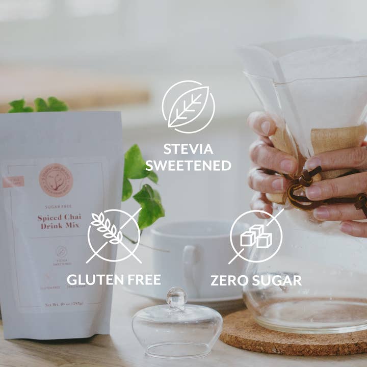 5 Sparrows Brand - Wholesale Drink Mix - Stevia Sweetened Spiced Chai Drink Mix
