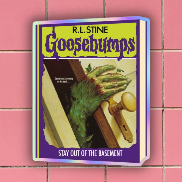 Goosebumps Stay Out of the Basement Sticker for wholesale by Belladonna Book Coven