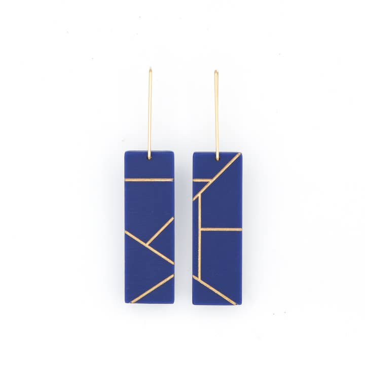 Freja Geometric Rectangle Earring · Midcentury Modern Style for wholesale by Bird of Virtue