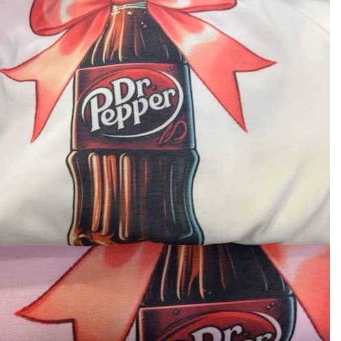 Par.tees by Party On! - Wholesale Graphic Sweatshirt - Women's - Coquette Dr. Pepper Pink Bow Soda Bottle Graphic Sweatshirt
