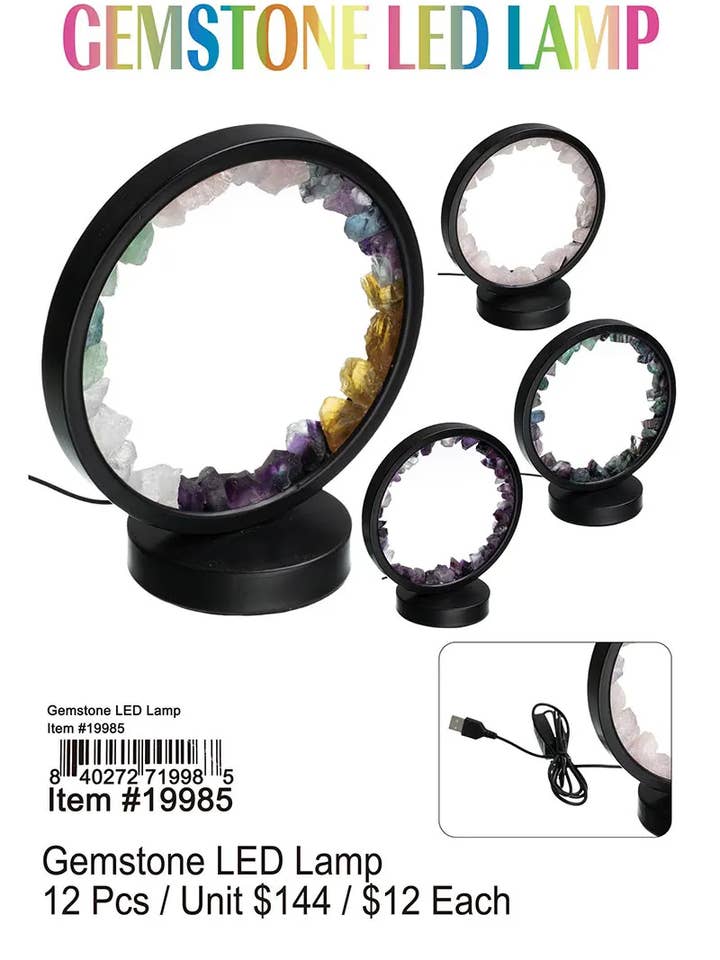 Lampe LED en forme de pierre précieuse 12 pièces. pour la vente par Puka Creations