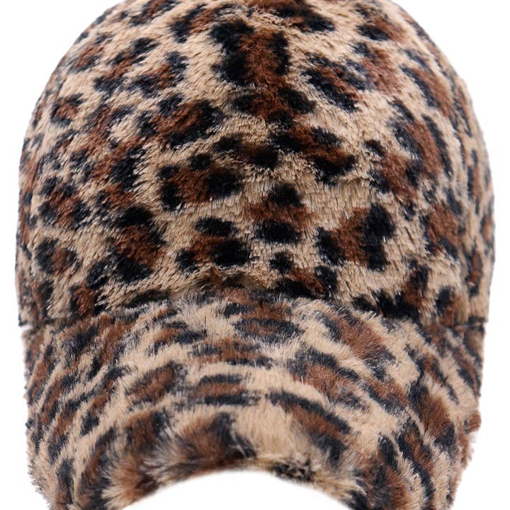 Cap Zone - Wholesale Baseball cap โ Women's - Leopard Fuzzy Faux Fur Fluffy Baseball Cap9