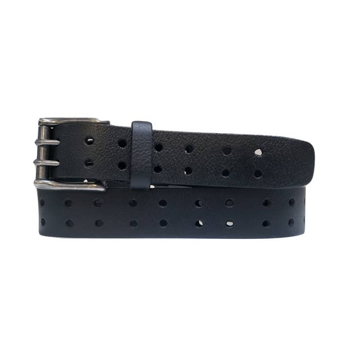 NAB LEATHER - Wholesale Riem - Heren - Bruine riem van volnerfleer met dubbele gaten4