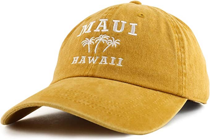 Trendy Apparel Shop - Venta al por mayor Gorra de béisbol - Unisex - Gorra de béisbol bordada Maui Hawaii con palmera10